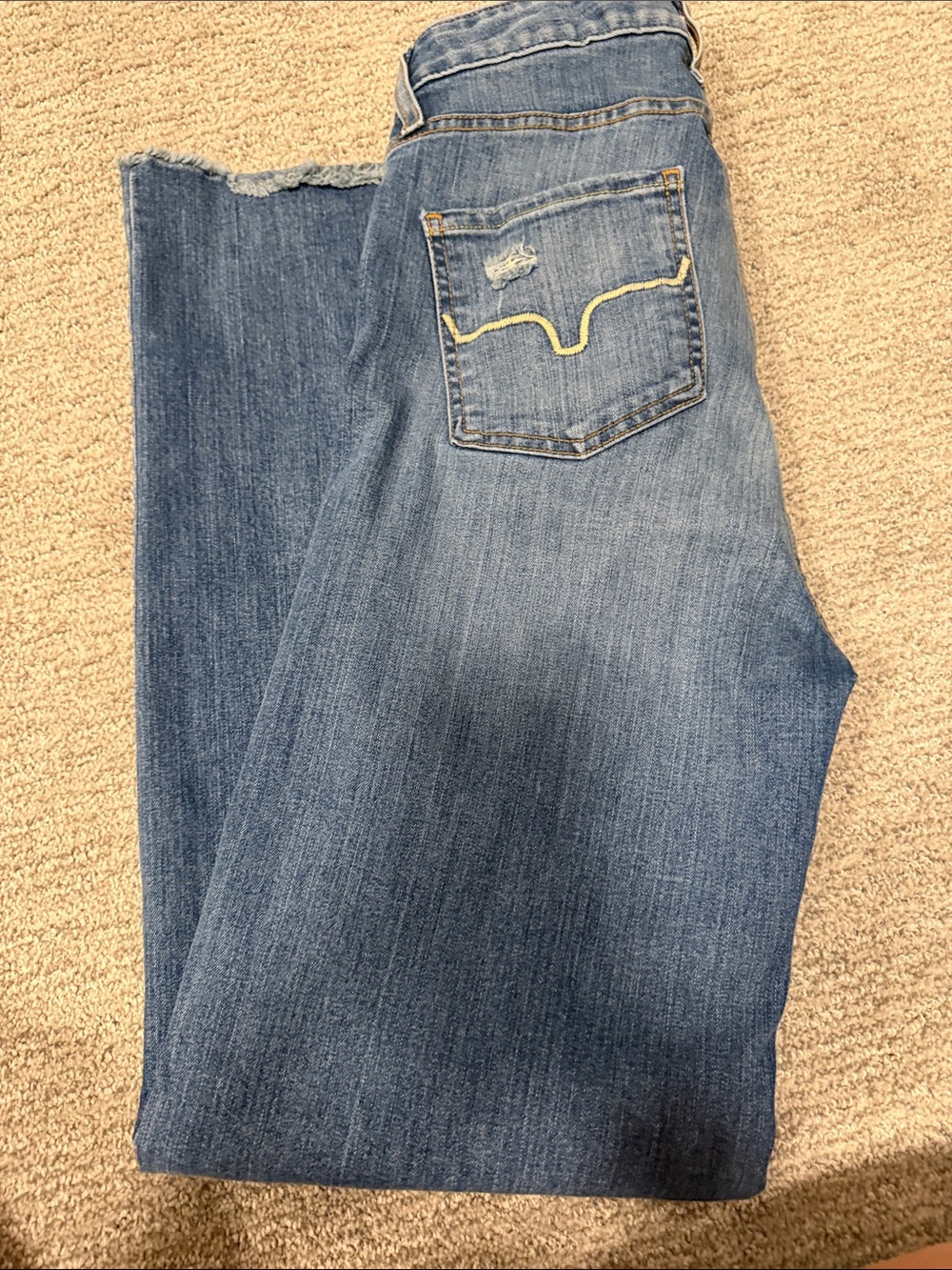 Kimes Ranch Women's Blue Denim Wide Leg Jeans